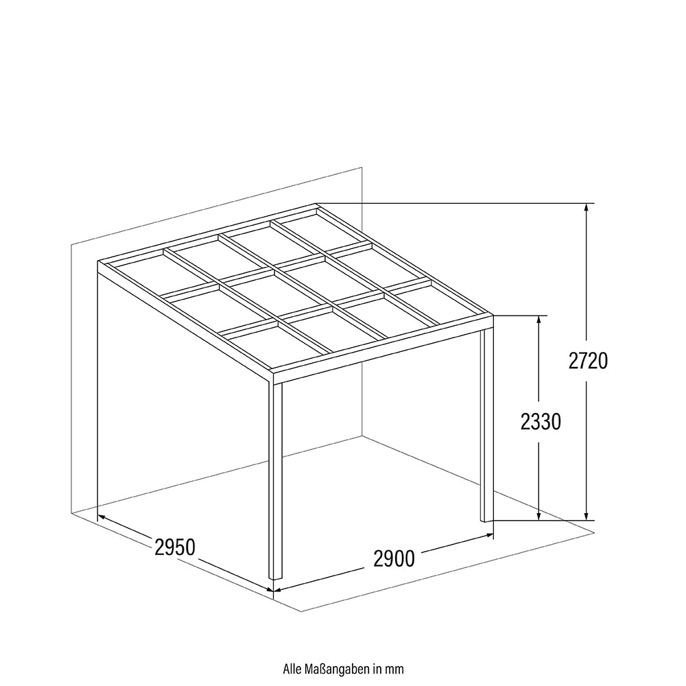 Home Deluxe Terrassenüberdachung SOLIS DELUXE - 290 x 295 x cm Grau