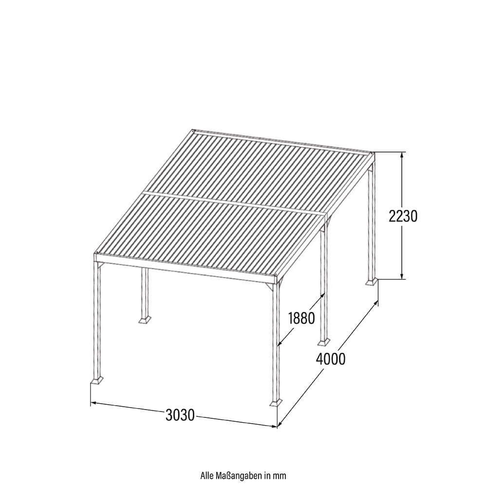 Home Deluxe Lamellenpavillon CANNES - 400 x 303 x 223 cm