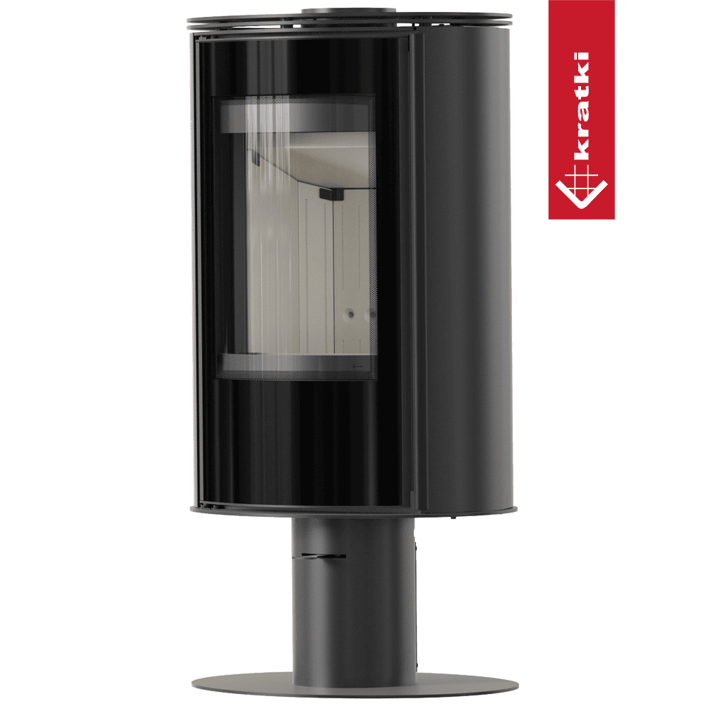 Kratki Kaminofen aus Stahl mit Sockel KRATKI ERIK Ø 150 5,5 kW