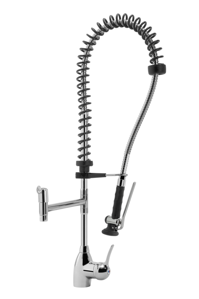KBS Gastrotechnik STYL SHRINK Geschirrwaschbrause Schwenkhahn und BEST-Semi LOW-FLOW Brausekopf