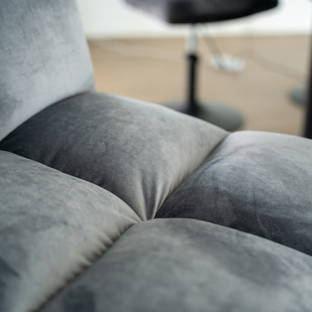 Home Deluxe Barhocker höhenverstellbar 6er Set ACE - Samt Hellgrau