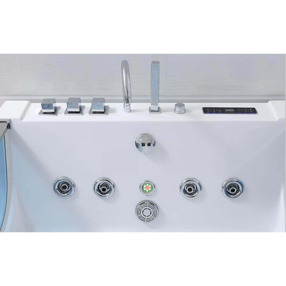 Home Deluxe Whirlpool Badewanne mit Lichttherapie ATLANTIC XL 180 x 120