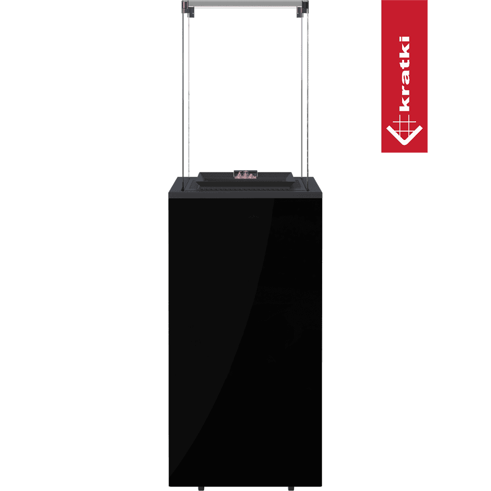 Kratki Terrassenheizer Patio Mini Glas schwarz manuelle Steuerung 8,2kW