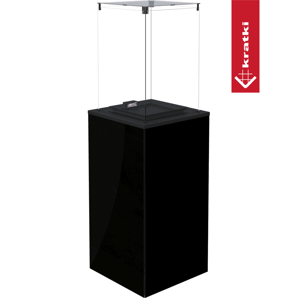 Kratki Terrassenheizer Patio Mini Glas schwarz manuelle Steuerung 8,2kW