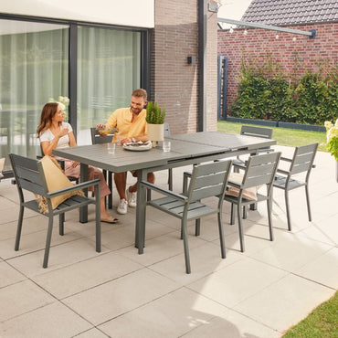 Home Deluxe Ausziehbarer Gartentisch CALIDO - 240-180 x 97,5 cm