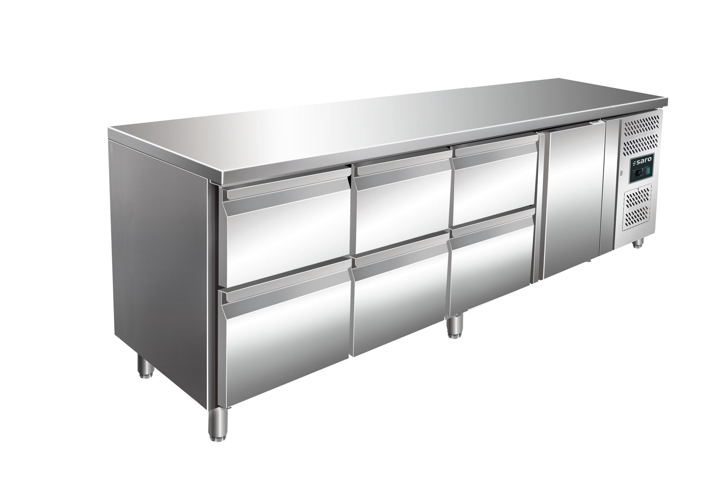 SARO Kühltisch, Tür+3x2 Schubladen, KYLJA 4160 TN