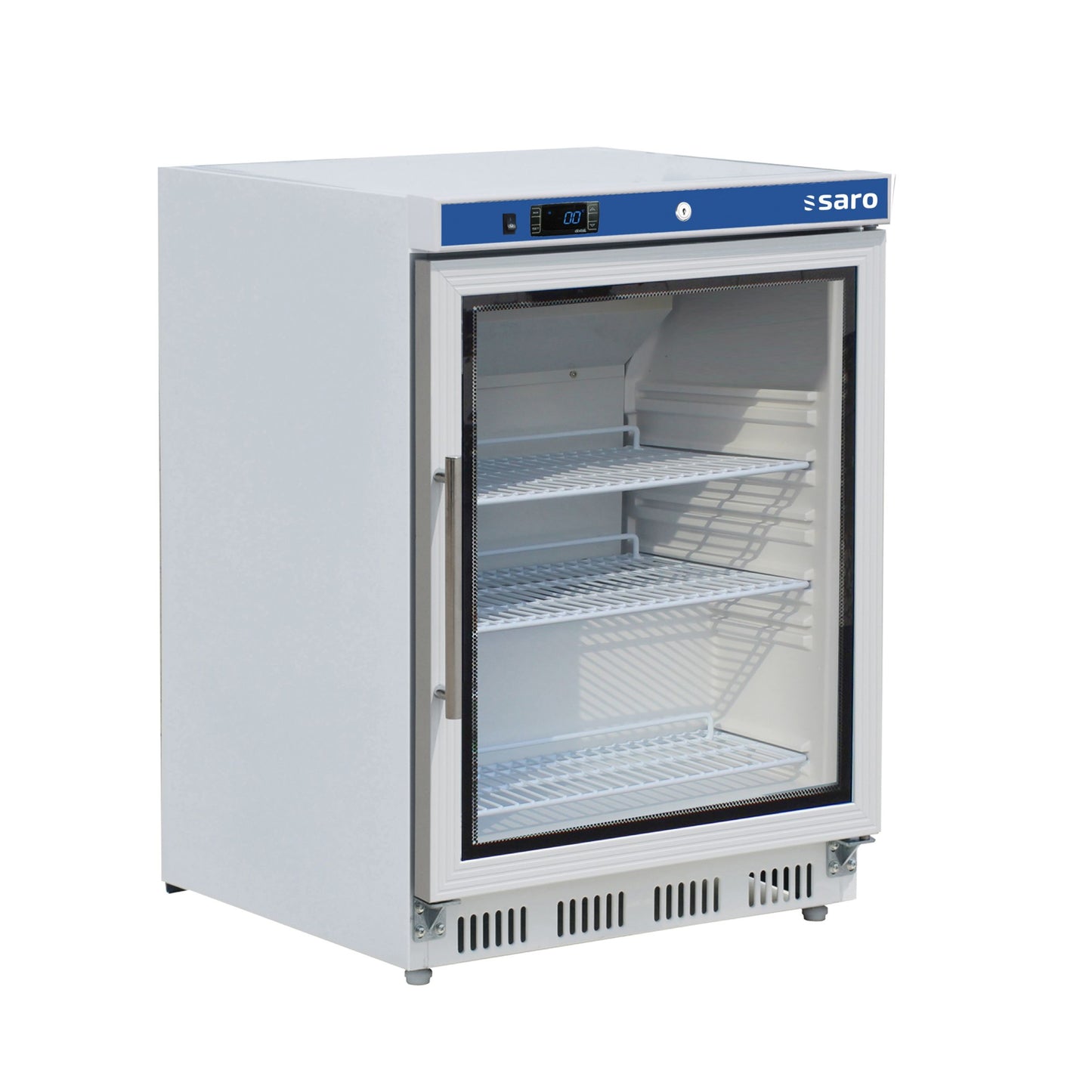 SARO Lagerkühlschrank, Glastür, weiß, HK 200 GD V2