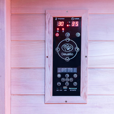 Dewello Infrarotkabine HAMLIN VOLLSPEKTRUM 130x105 bei TroniTechnik