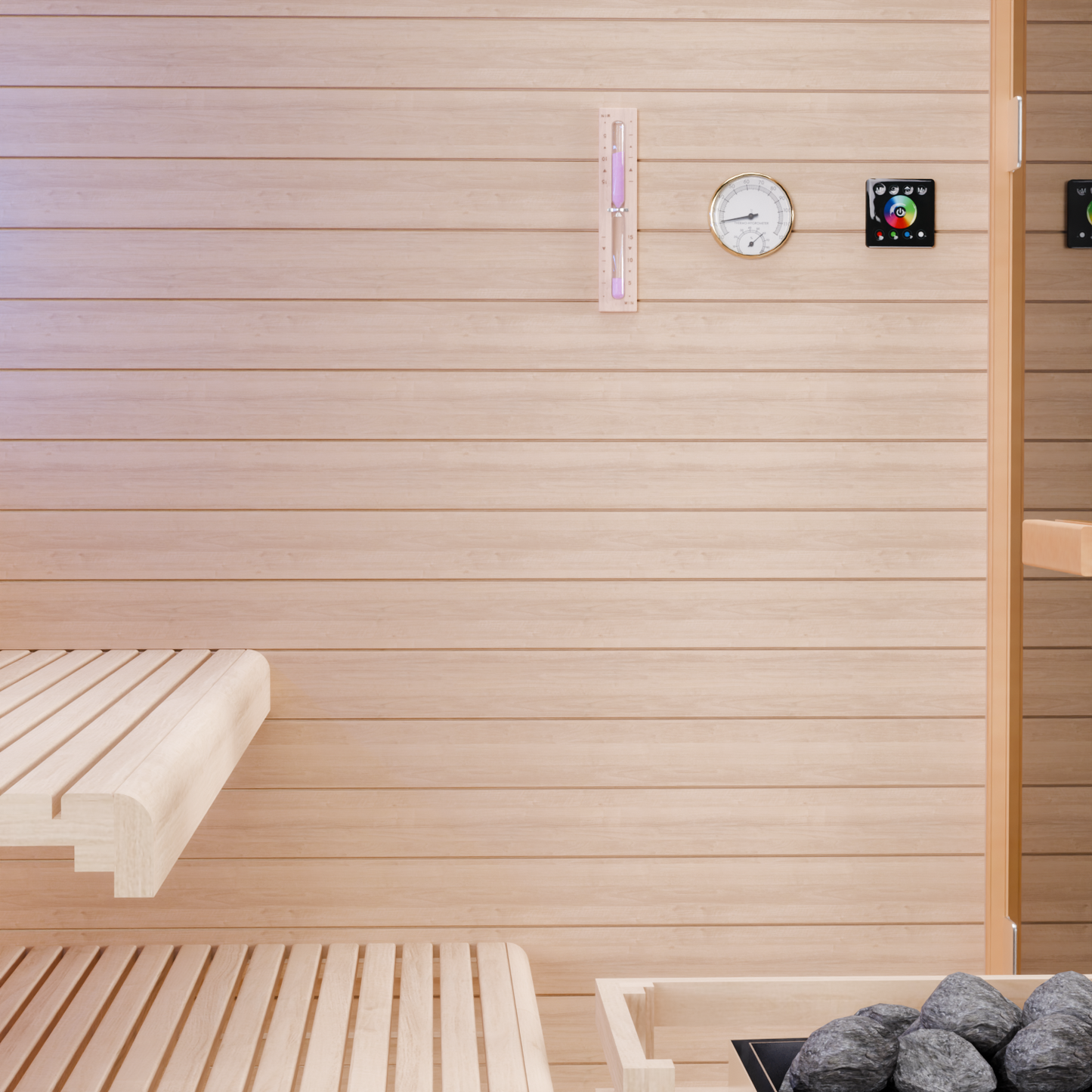 Dewello Finnische Sauna TOFINO 160cm x 150cm bei TroniTechnik