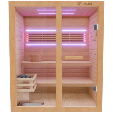 Dewello Finnische Sauna TOFINO 160cm x 150cm bei TroniTechnik