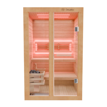 Dewello Finnische Sauna TOFINO 120cm x 140cm bei TroniTechnik