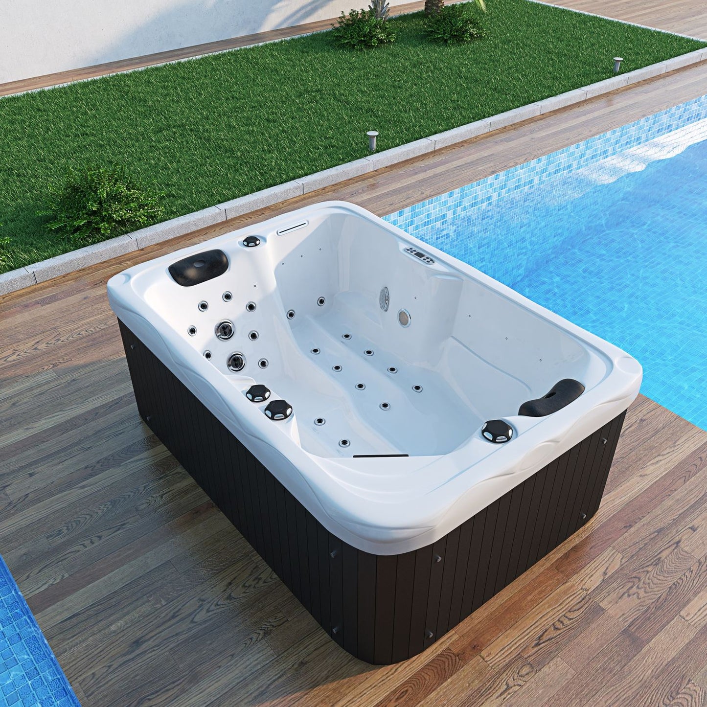 Tronitechnik Outdoor Whirlpool LEVANZO weiß 190x135