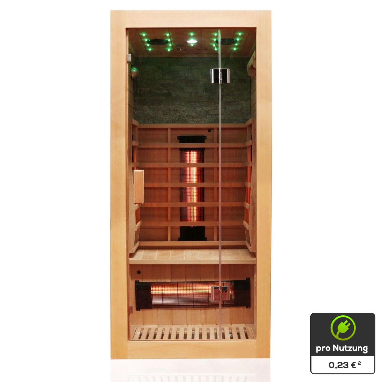 Dewello Infrarotkabine MILTON VOLLSPEKTRUM 90x90 bei TroniTechnik