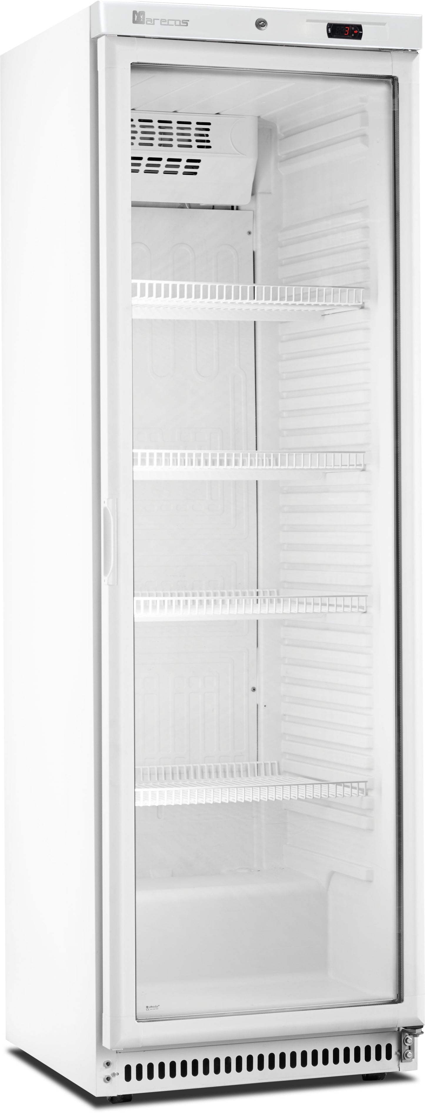 SARO Kühlschrank, Glastür - weiß, Modell ARV 430 CS PV