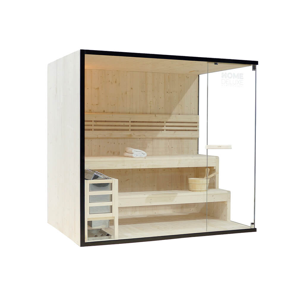 Home Deluxe Traditionelle Sauna SHADOW XL - 200 x 150 cm für 5 Personen