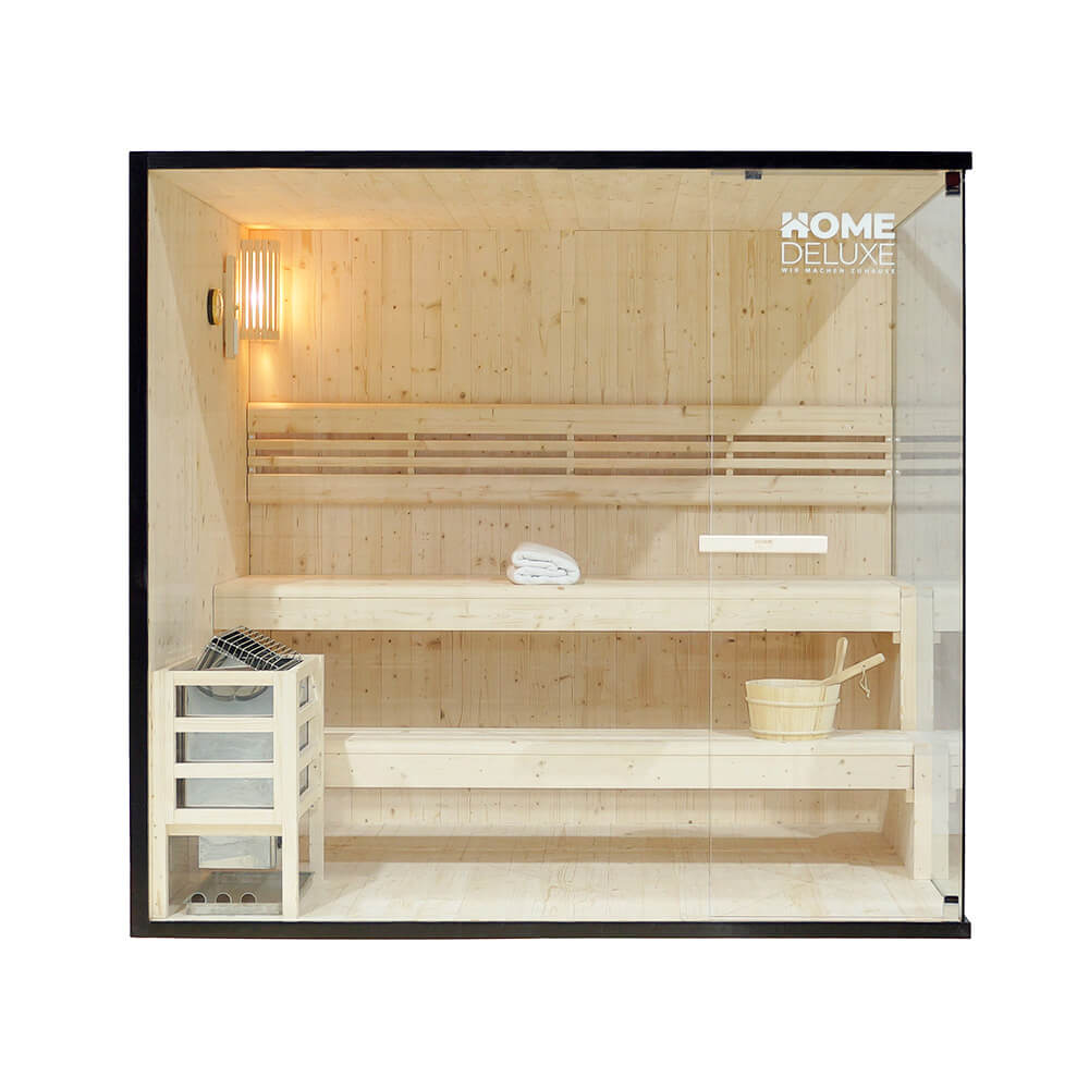 Home Deluxe Traditionelle Sauna SHADOW XL - 200 x 150 cm für 5 Personen