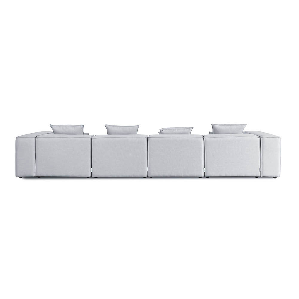 Home Deluxe Modulares Sofa VERONA XL - 414 x 207 cm Hellgrau