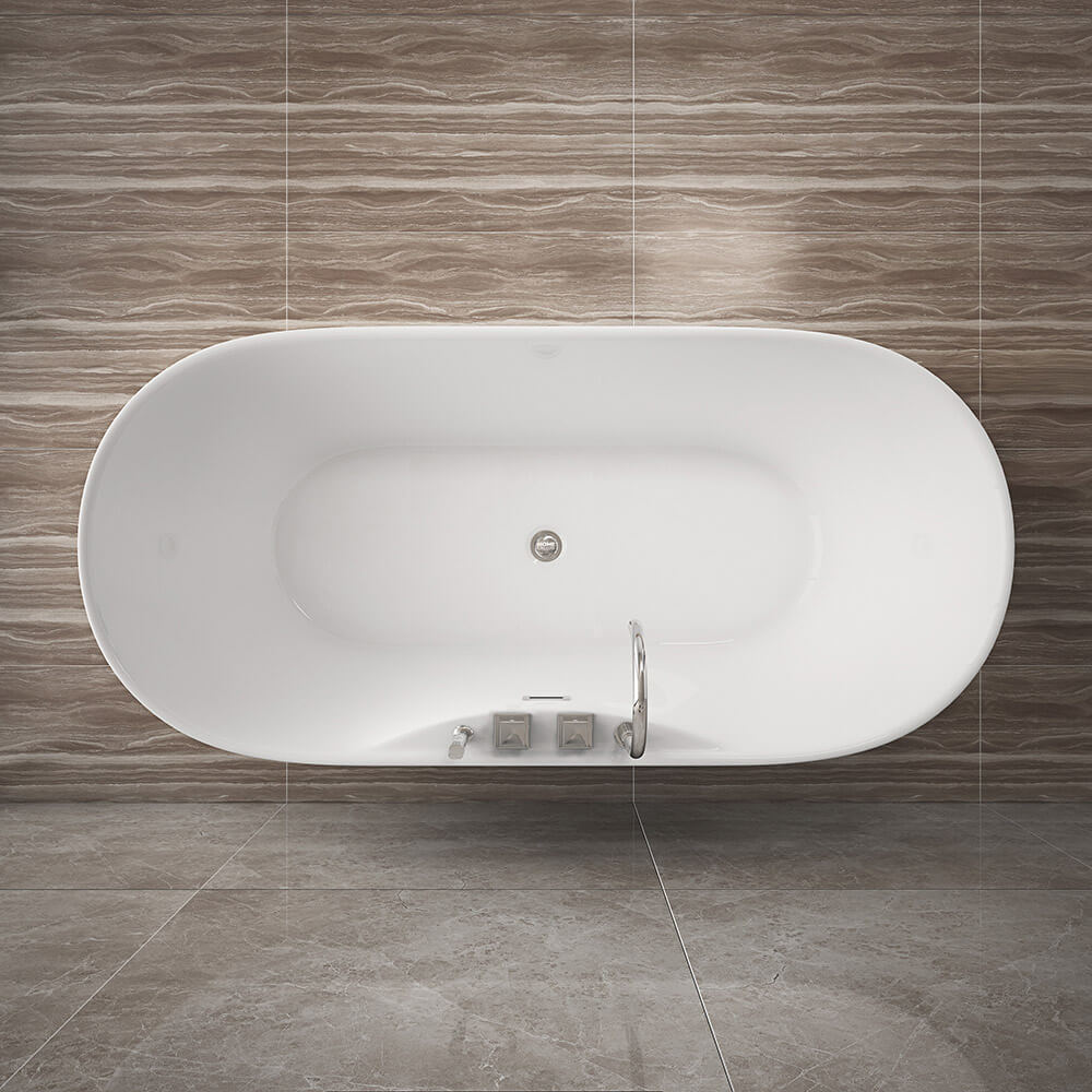 Home Deluxe Badewanne mit Armatur LENI - 170 x 80 cm