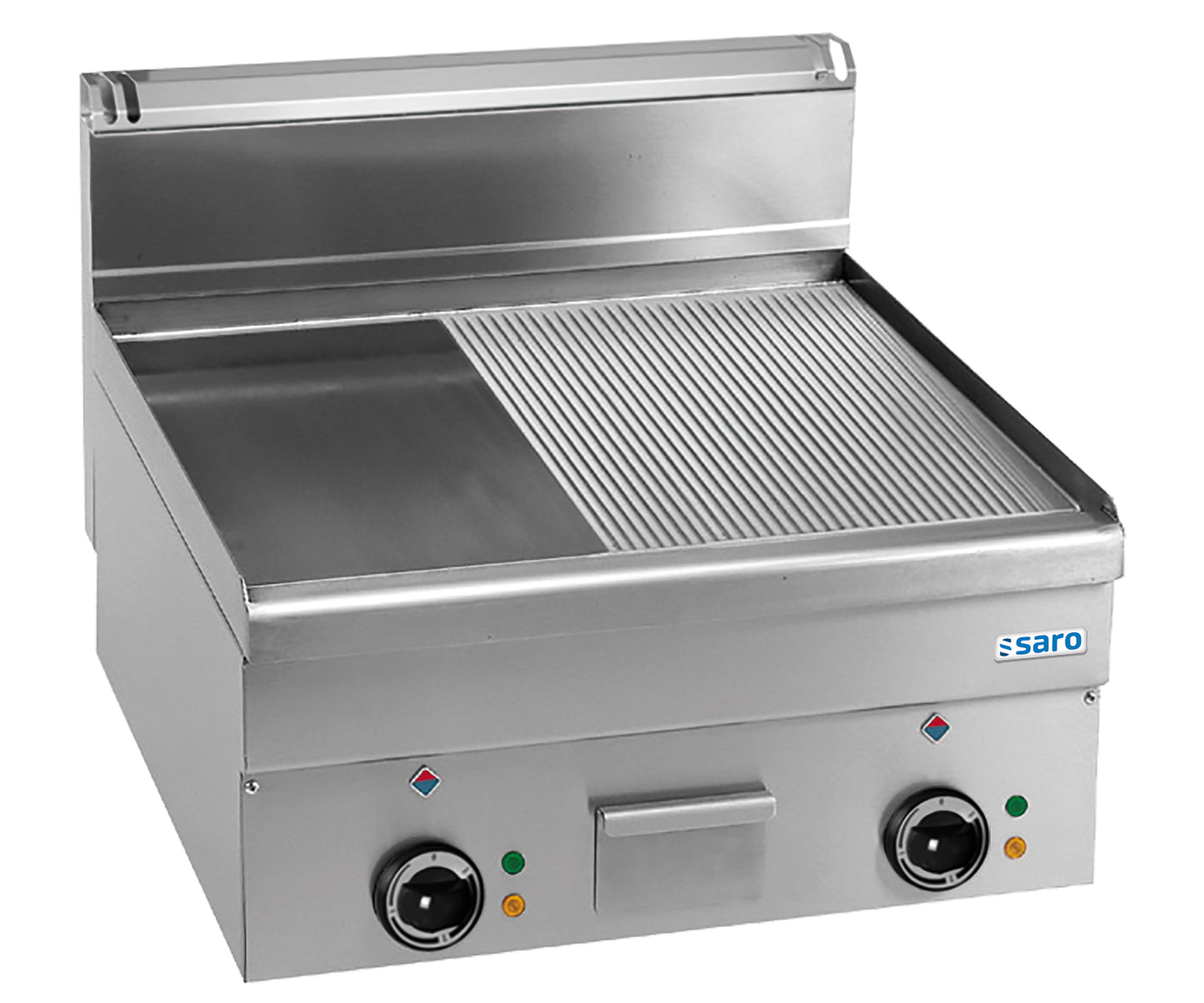 SARO Elektrogrillplatte, glatt+geril., 600x600, EFT66LR