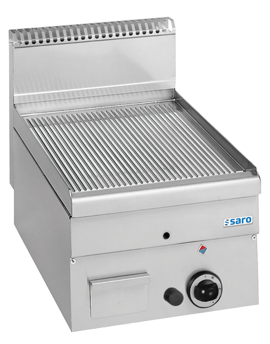 SARO Gasgrillplatte, gerillt, Auftisch, 400x600, GFT46R