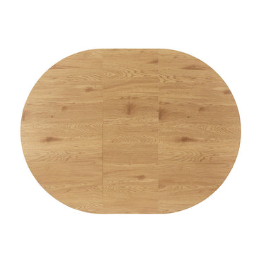 Home Deluxe Esstisch Rund Ausziehbar AVENTURA inkl. Sternfuß - 120-160 x 120 cm Light Oak