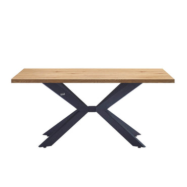 Home Deluxe Esstisch Eckig AVENCIA inkl. Sternfuß - 200 x 120 cm Light Oak