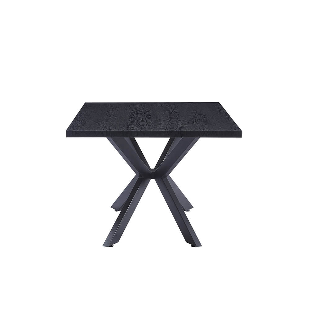 Home Deluxe Esstisch Eckig AVENCIA inkl. Sternfuß - 160 x 100 cm Dark Oak