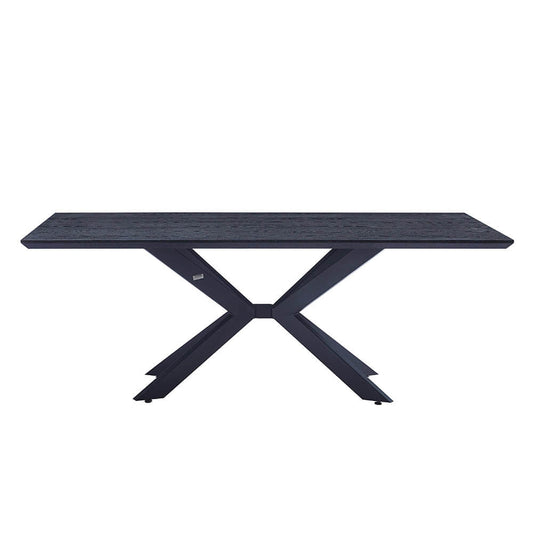 Home Deluxe Esstisch Eckig AVENCIA inkl. Sternfuß - 200 x 120 cm Dark Oak