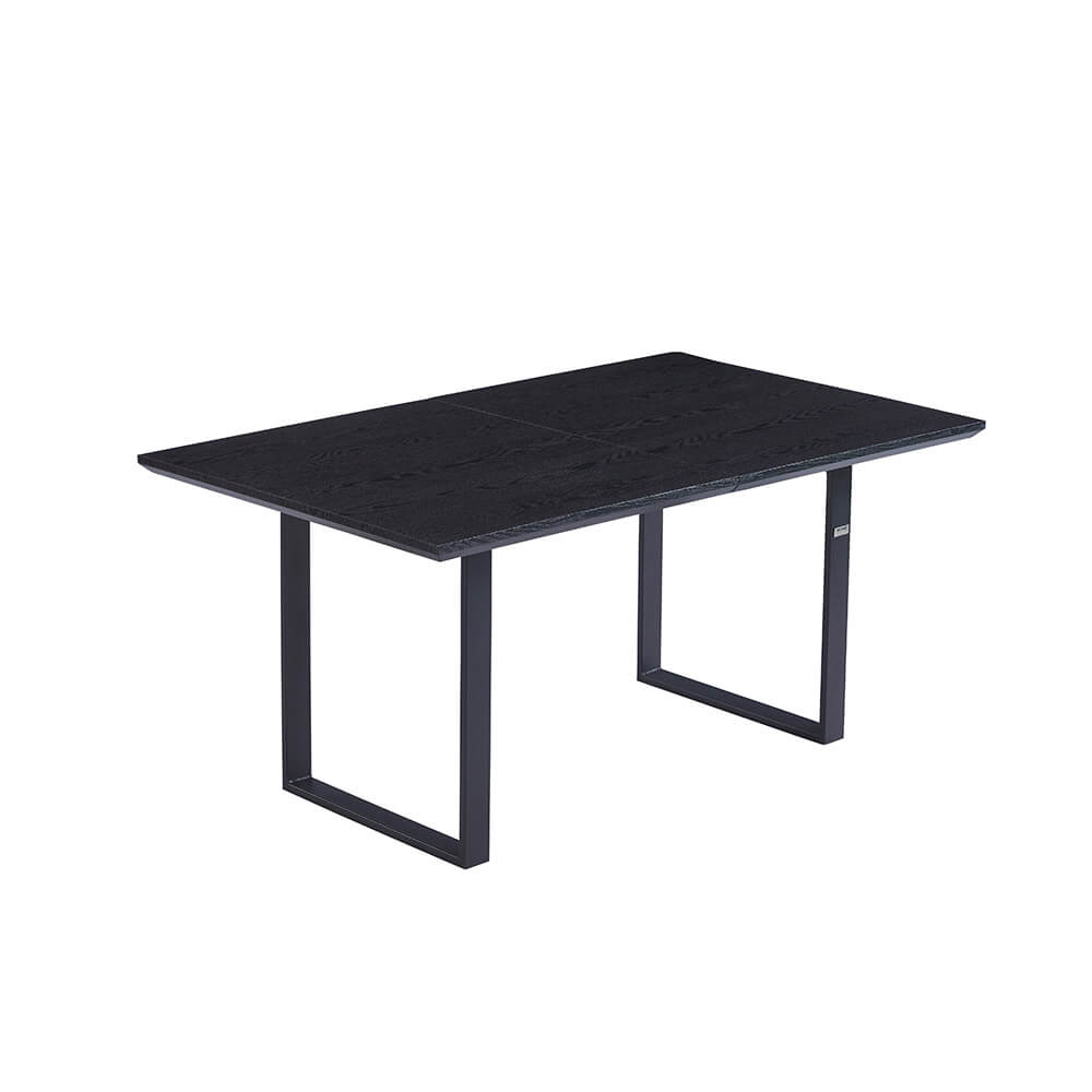 Home Deluxe Esstisch Eckig Ausziehbar AVENCIA inkl. U-Fuß - 160-200 x 100 cm Dark Oak