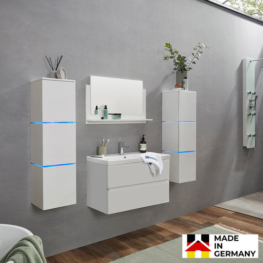 Home Deluxe Badmöbel Komplettset WANGEROOGE BIG DELUXE XL - Weiß Made in Germany