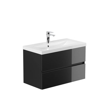 Home Deluxe Badmöbel Komplettset WANGEROOGE BIG DELUXE XL - Schwarz Made in Germany