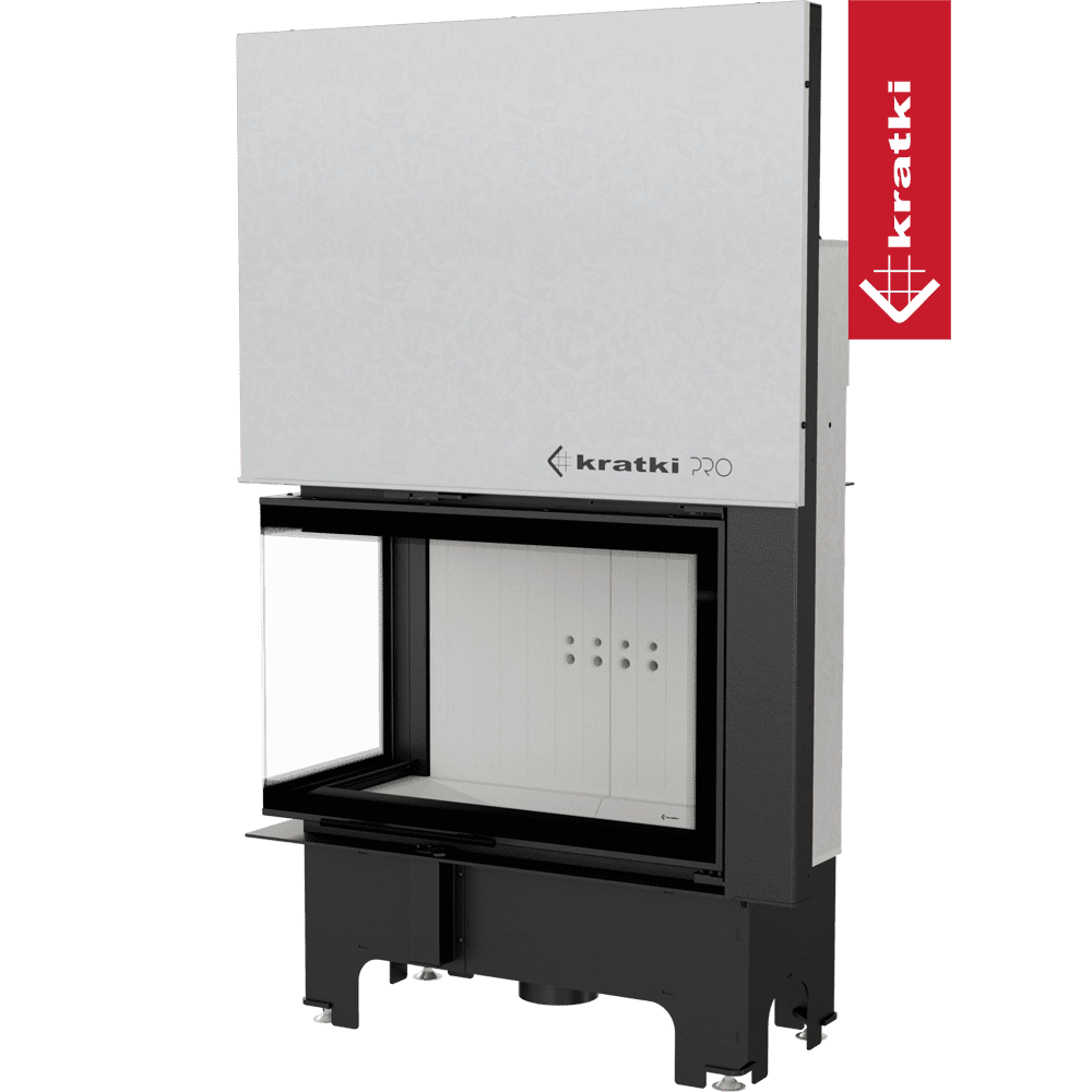 Kratki Kamineinsatz aus Stahl KRATKI VNL 810/410 14 kW Ø 200 mit Schiebetür