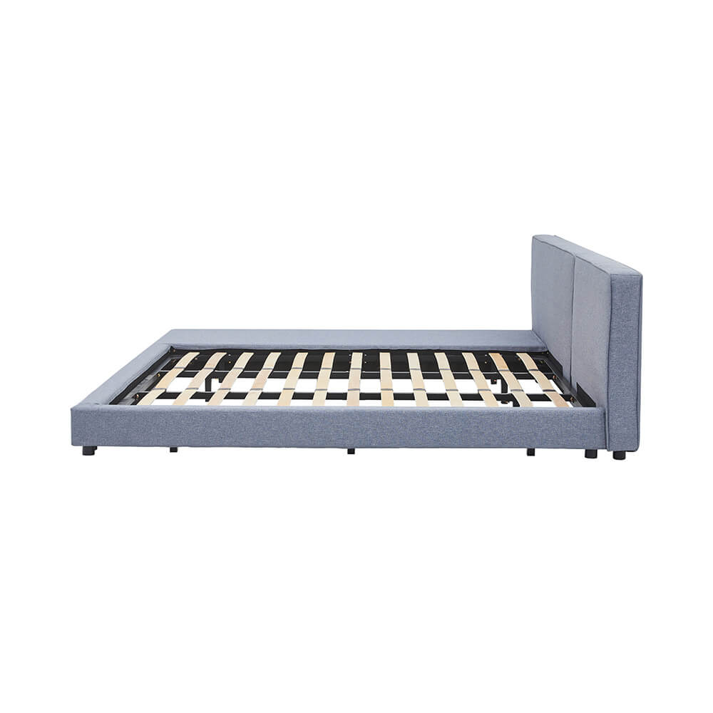 Home Deluxe Bett mit Ablage GALAXIS - 140 x 200 cm Grau
