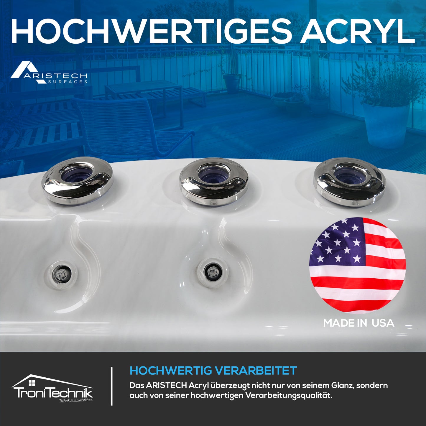 Tronitechnik Outdoor Whirlpool Spa TINO PRO Weiß