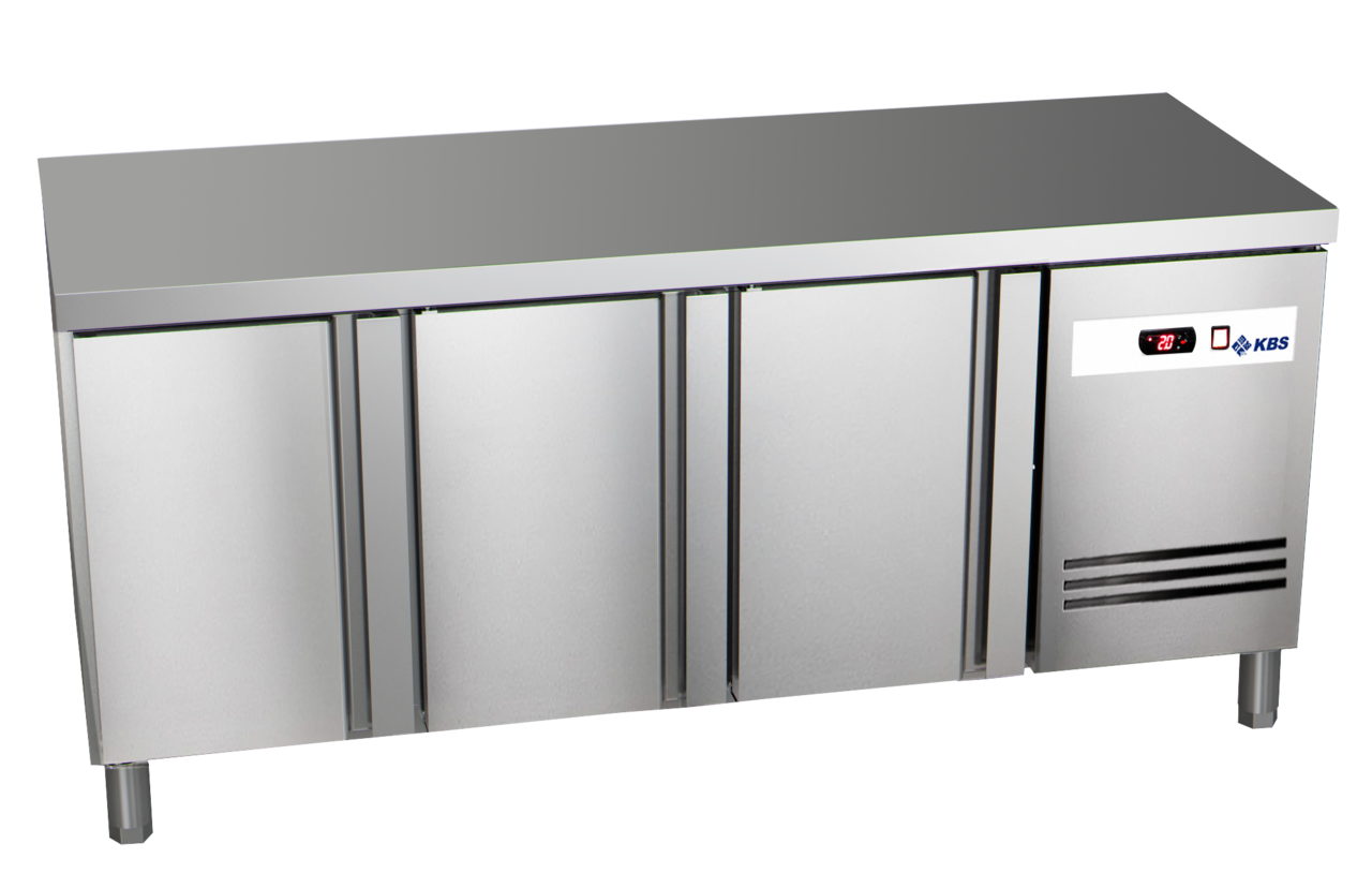 KBS Gastrotechnik Kühltisch Ready KT3100 mit Arbeitsplatte 3 Türen