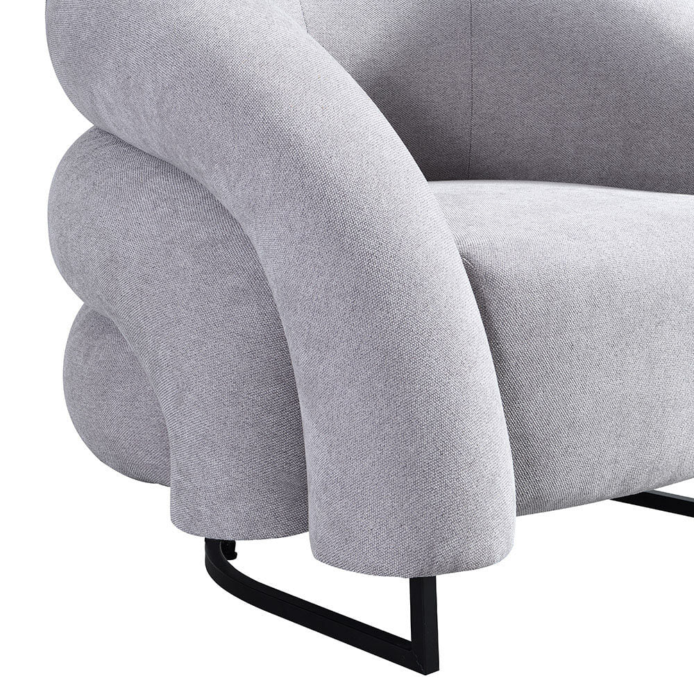 Home Deluxe Sessel MACA - Samtgewebe Grau