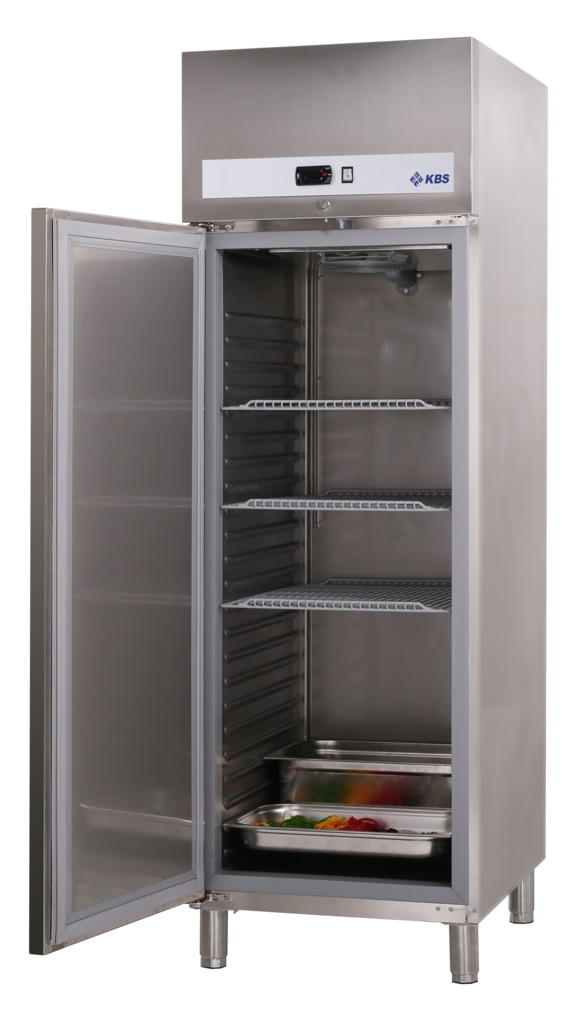 KBS Gastrotechnik Edelstahl-Gewerbe-Tiefkühlschrank Ready TKU 707 Türanschlag links
