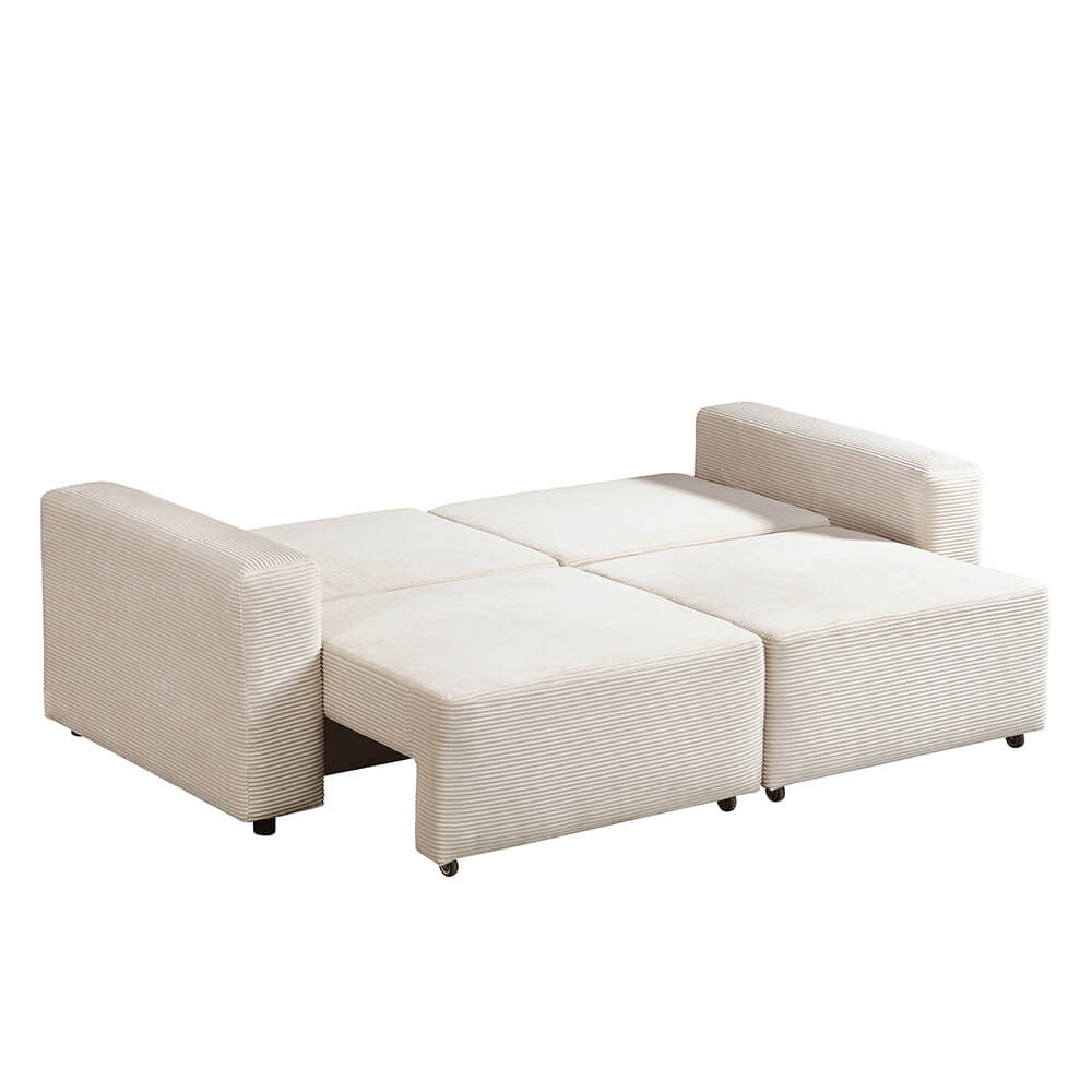 Home Deluxe Modulares Schlafsofa VINA Beige - 210 x 92 cm