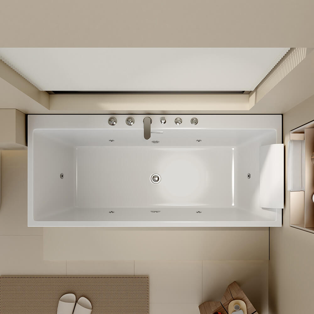 Home Deluxe Whirlpoolbadewanne AMBER - 170 x 58 x 80 cm