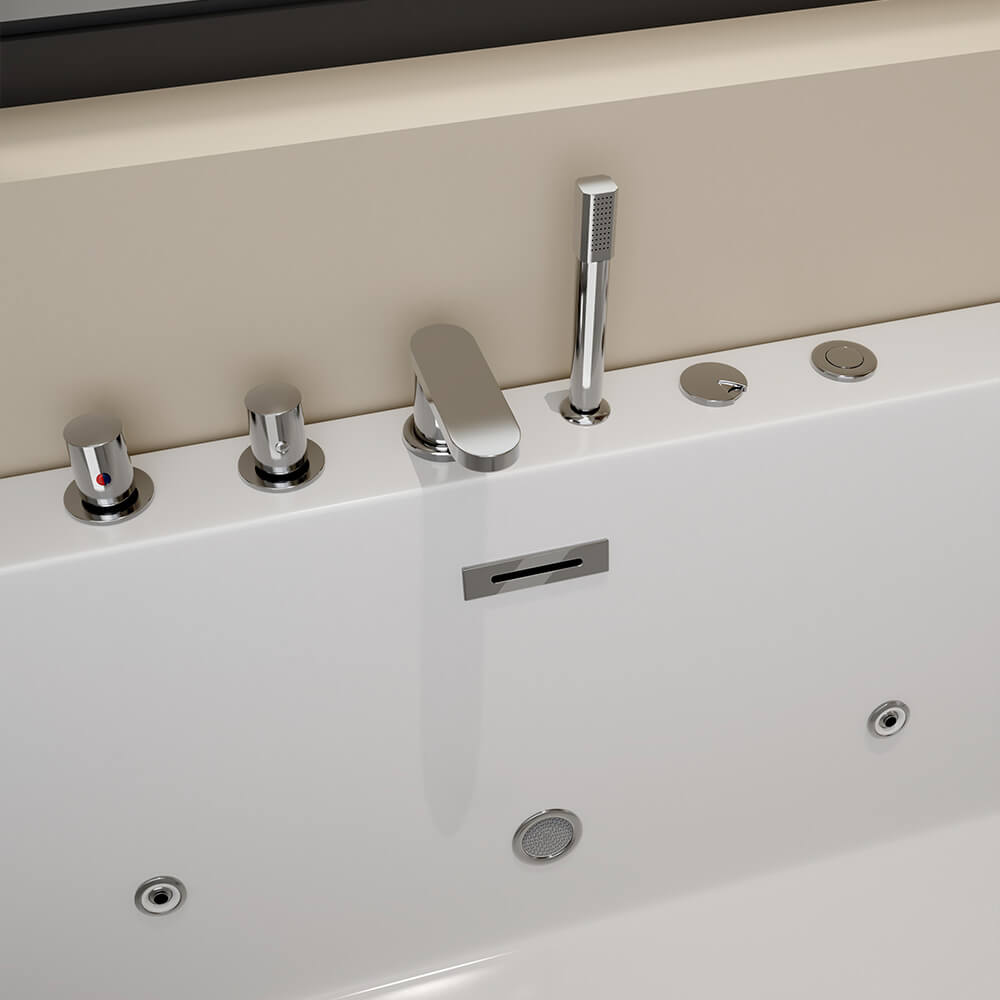 Home Deluxe Whirlpoolbadewanne AMBER - 170 x 58 x 80 cm