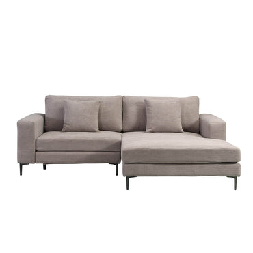 Home Deluxe Sofa BELLANO - 238 x 188 cm Cord Beige