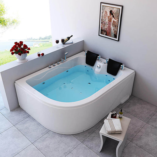 Home Deluxe Indoor Whirlpool für 2 Personen BLUE OCEAN XL - 180 x 120 cm Links