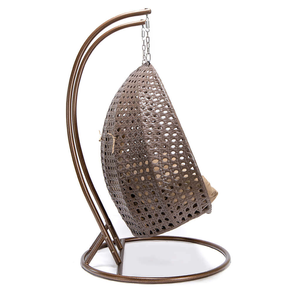 Home Deluxe Polyrattan Hängesessel TWIN - Braun für 2 Personen