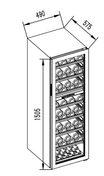 Cavin Polar Collection 83 - Freistehender Weinkühlschrank