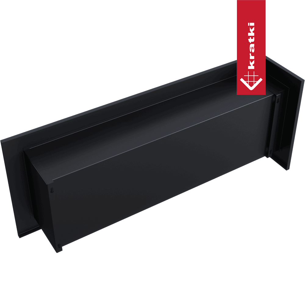 Kratki Wandkamin Bioethanol Eckkaminl DELTA links 120 cm TÜV