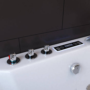 Home Deluxe Whirlpool Badewanne mit Lichttherapie LAGUNA PURE M - 180 x 90 cm