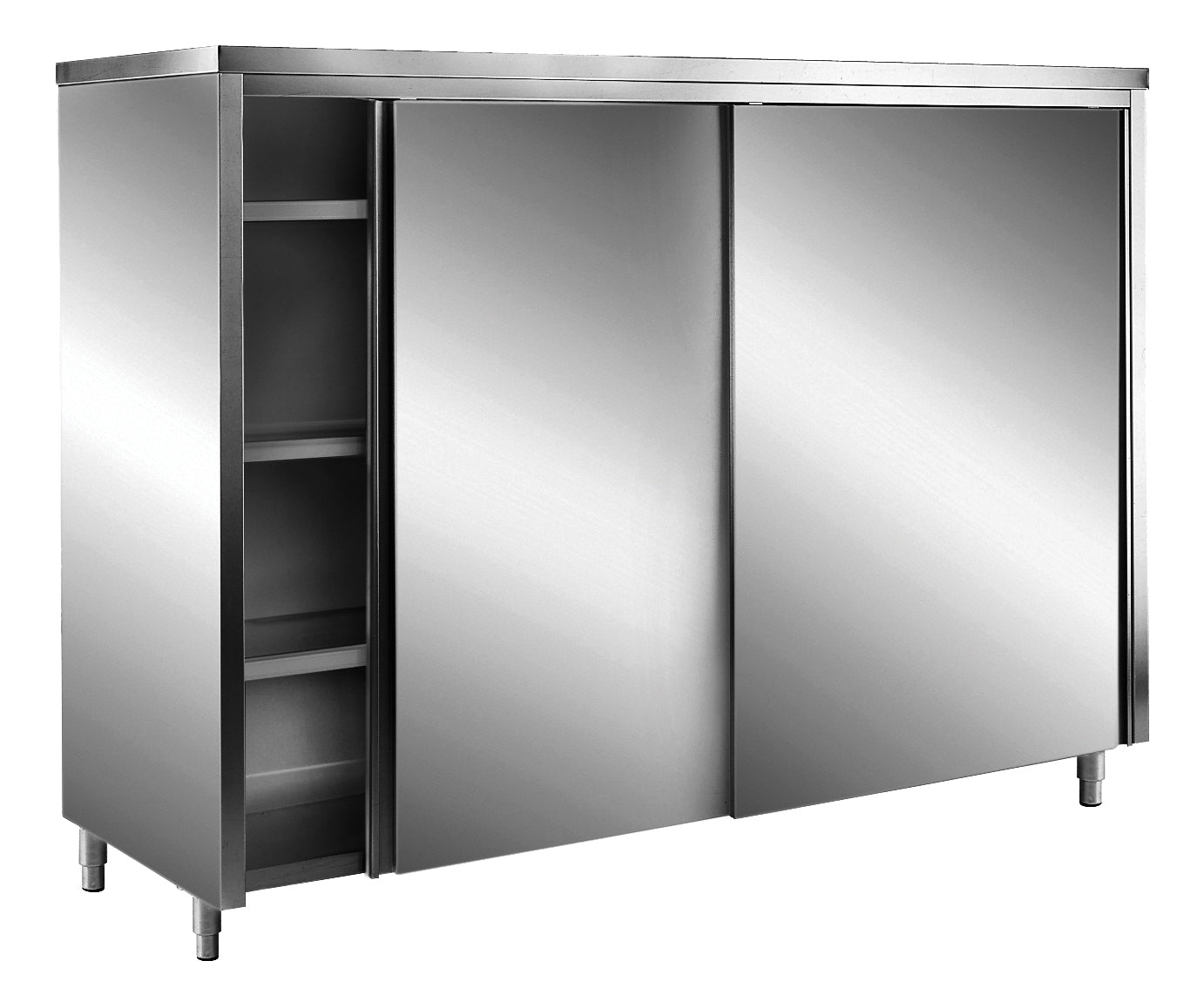SARO AISI430 Lagerschrank, Schiebet.,Flachdach 1400x600