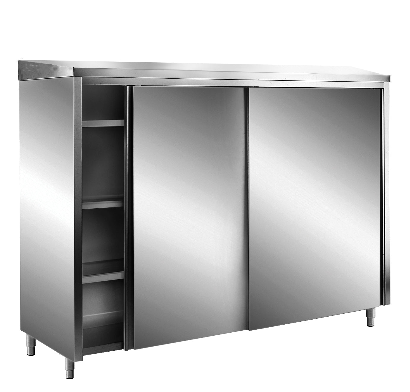 SARO AISI430 Lagerschrank,Schiebet.,Schrägdach 1400x600