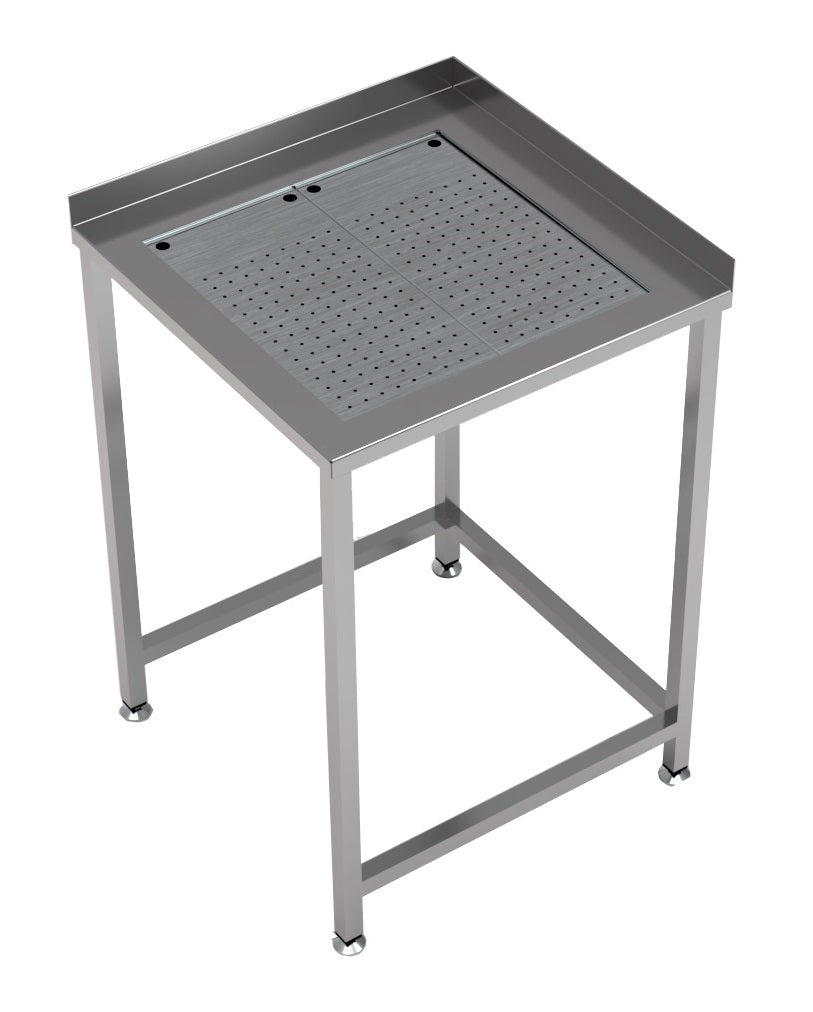 CombiSteel ARBEITSTISCH ECKE MIT INTEGRIERTER ABTROPFSCHALE 650X650