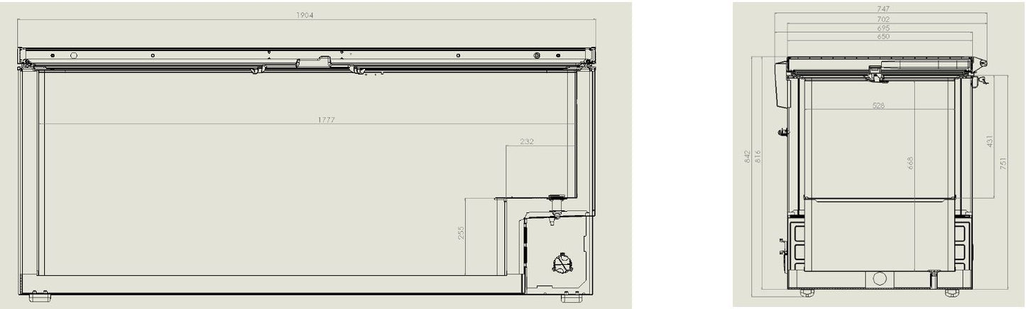 CombiSteel TIEFKÜHLTRUHE EDELSTAHL DECKEL 635 L